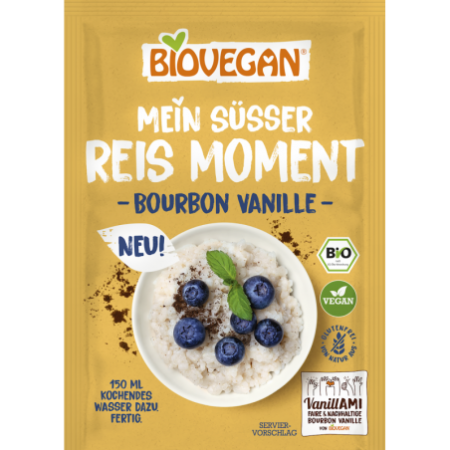 DESER RYŻOWY INSTANT Z WANILIĄ BOURBON BEZGLUTENOWY BIO 56 g - BIOVEGAN
