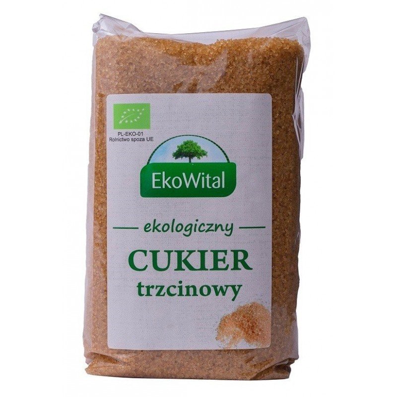 Cukier trzcinowy BIO 1 kg - EKOWITAL