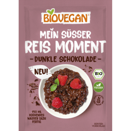 DESER RYŻOWY INSTANT CZEKOLADOWY BEZGLUTENOWY BIO 60 g - BIOVEGAN