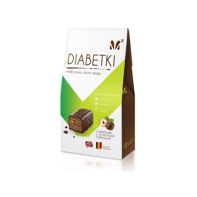 Czekoladki  orzech laskowy B/C 100 g - DIABETKI