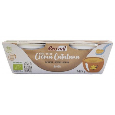 Deser roślinny crema catalana BEZGL. BIO 2 x 125 g - ECOMIL