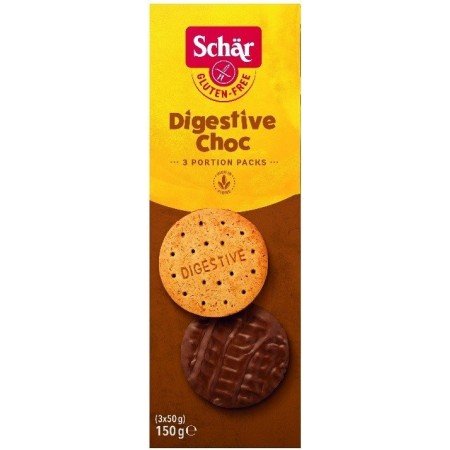 Digestive choc- ciastka w czekoladzie BEZGL. 150 g - SCHAR
