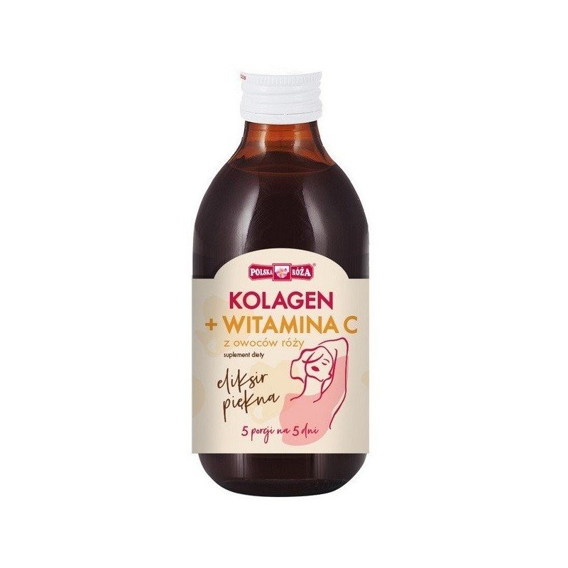 Eliksir piękna Kolagen z witaminą C z dzikiej róży 250 ml - POLSKA RÓŻA