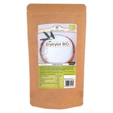 ERYTRYTOL BEZGLUTENOWY BIO 1 kg - PIĘĆ PRZEMIAN