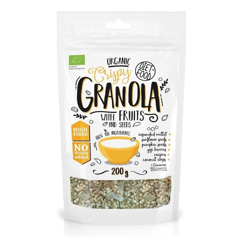 Granola owocowa BIO 200 g - DIET FOOD
