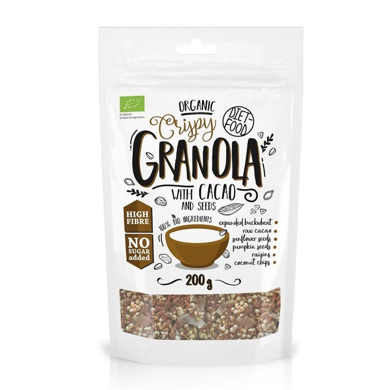 Granola z kakao BIO 200 g - DIET FOOD