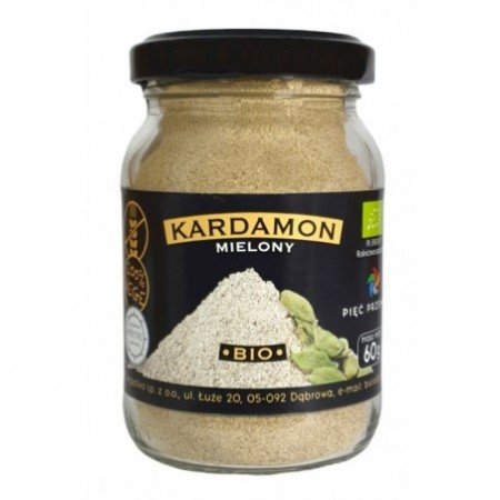 KARDAMON MIELONY BEZGLUTENOWY BIO 60 g - PIĘĆ PRZEMIAN