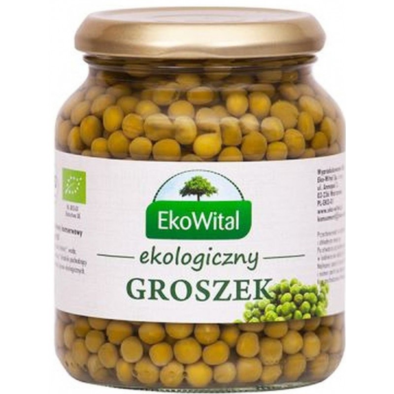Groszek zielony w zalewie BIO 350 g / 230 g - EKOWITAL