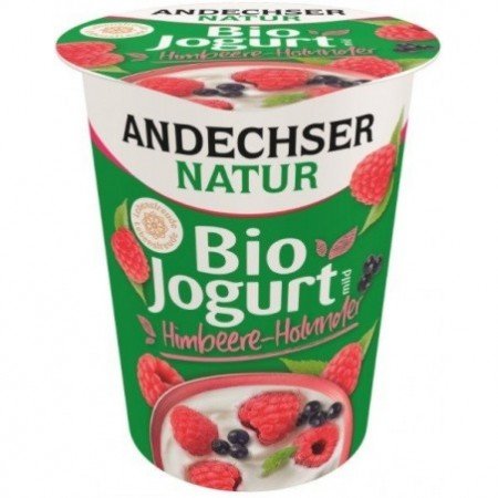 Jogurt malina-czarny bez 3,8% tł. BIO 400 g - ANDECHSER