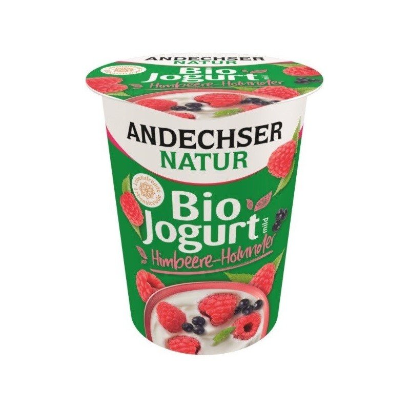 Jogurt malina-czarny bez 3,8% tł. BIO 400 g - ANDECHSER