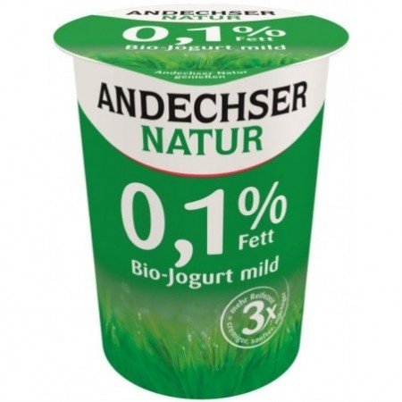 Jogurt naturalny 0,1% tł. BIO 500 g - ANDECHSER