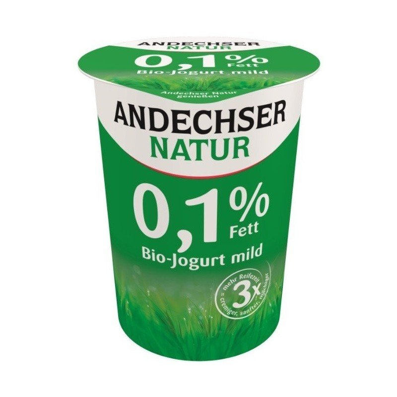 Jogurt naturalny 0,1% tł. BIO 500 g - ANDECHSER
