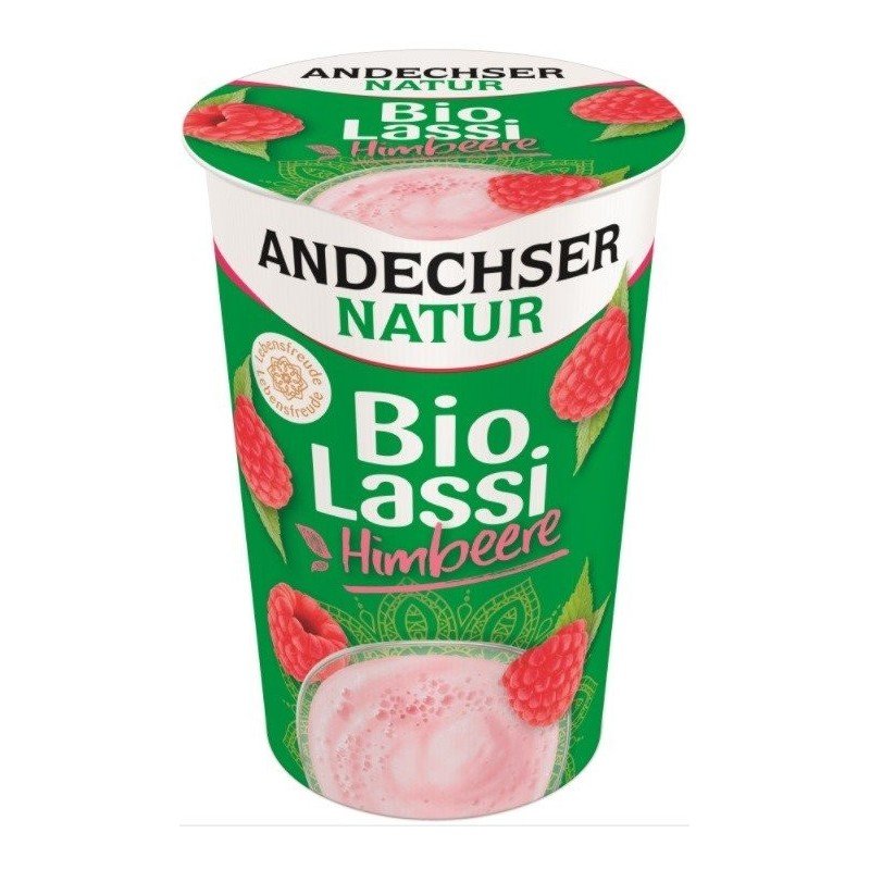 Jogurt pitny Lassi malina 3,5% tł.BIO 250 g - ANDECHSER