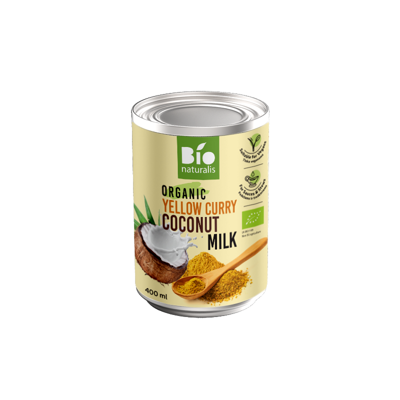 COCONUT MILK - NAPÓJ KOKOSOWY YELLOW CURRY BIO 400 ml - BIO NATURALIS