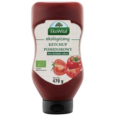 Ketchup bez dodatku cukru BIO 470 g - EKOWITAL