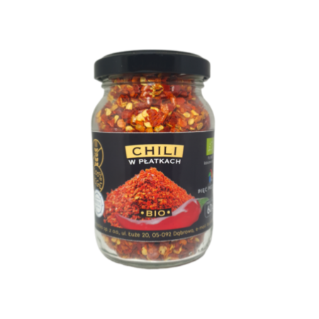 CHILI PŁATKI BEZGLUTENOWE BIO 60 g - PIĘĆ PRZEMIAN