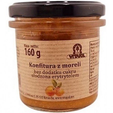 Konfitura z moreli słodzona erytrytolem B/C 160g - VITAPOL