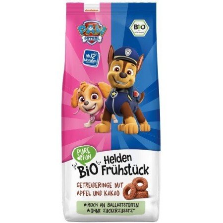 Kółeczka śniadaniowe jabłko-kakao BIO 125 g Psi Patrol - HEJO!