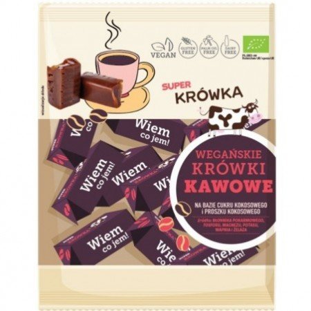 Krówki wegańskie kawowe  BIO 150 g - SUPER KRÓWKA