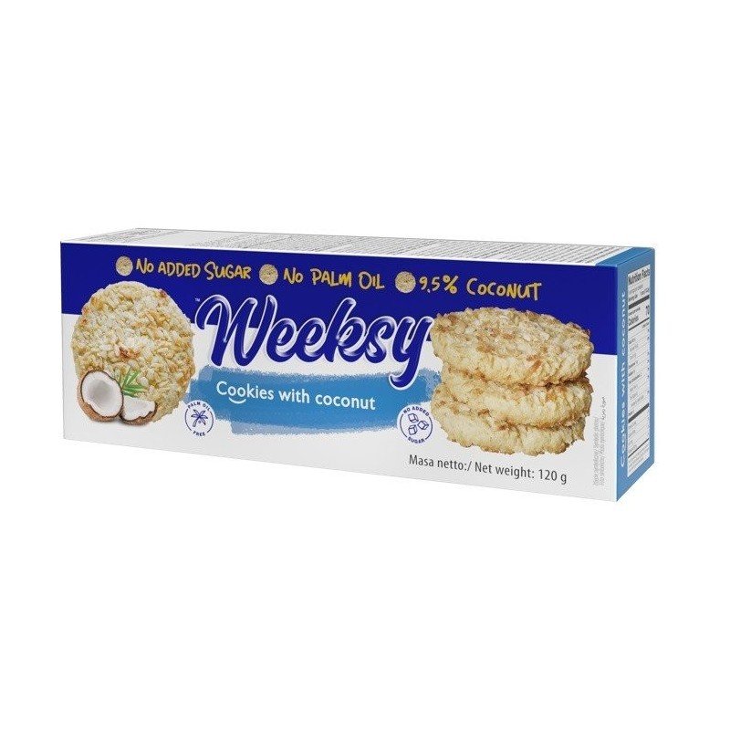 Kruche ciasteczka kokosowe B/C 120g - BOGUTTI