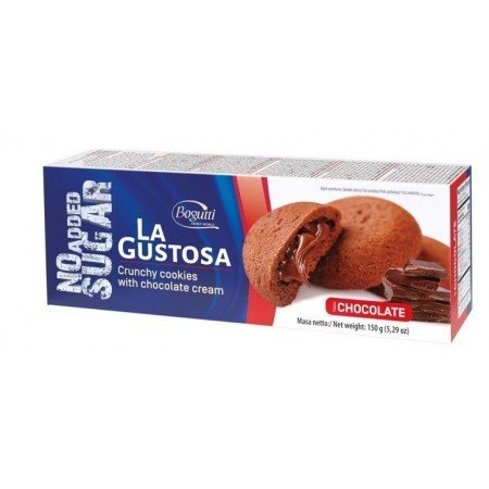 Kruche ciasteczka z kremem czekoladowym B/C 150g - BOGUTTI