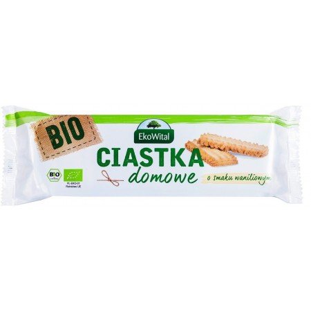 Kruche ciastka domowe o smaku waniliowym BIO 150 g - EKOWITAL