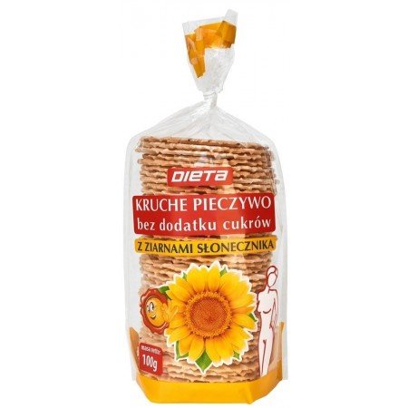 Kruche pieczywo ze słonecznikiem 100g - DIETA