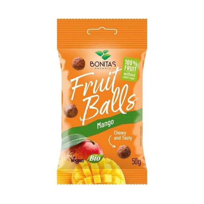 Kulki owocowe z mango BIO 50 g - BONITAS