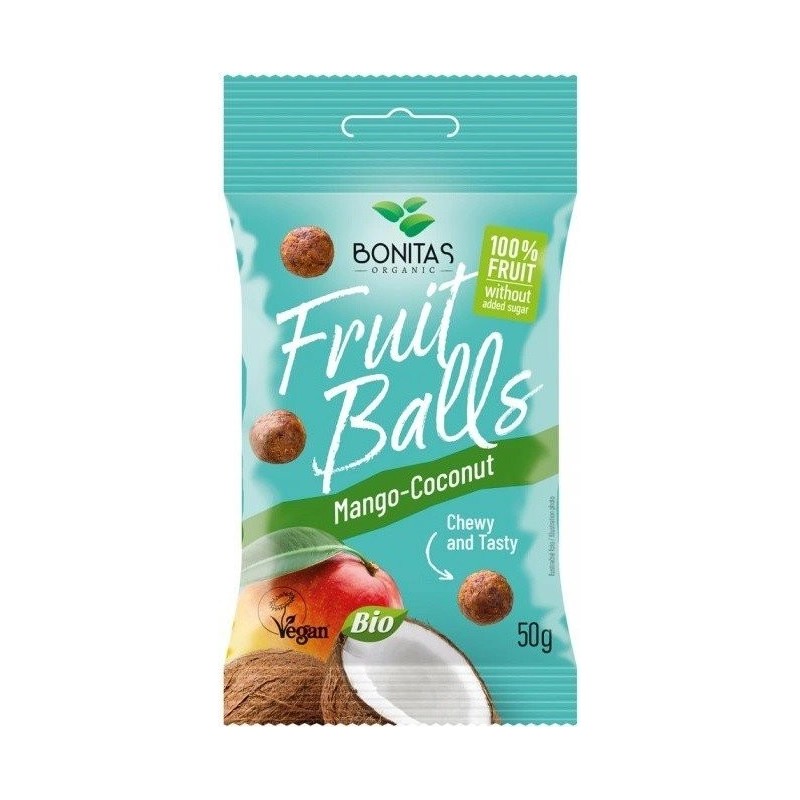 Kulki owocowe z mango i kokosa BIO 50 g - BONITAS