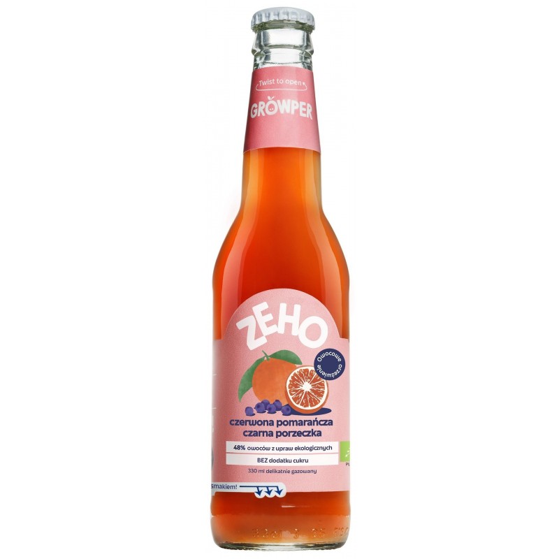 Lemoniada czerwona pomarańcza-czarna porzeczka BIO 330 ml - ZEHO