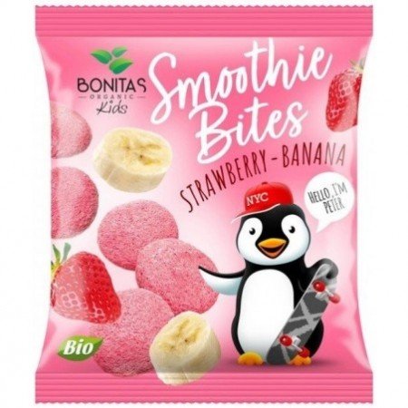 Liofilizowana przekąska truskawka-banan-jogurt BIO 10 g - BONITAS