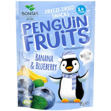 Liofilizowany banan i jagoda BIO 15 g - BONITAS