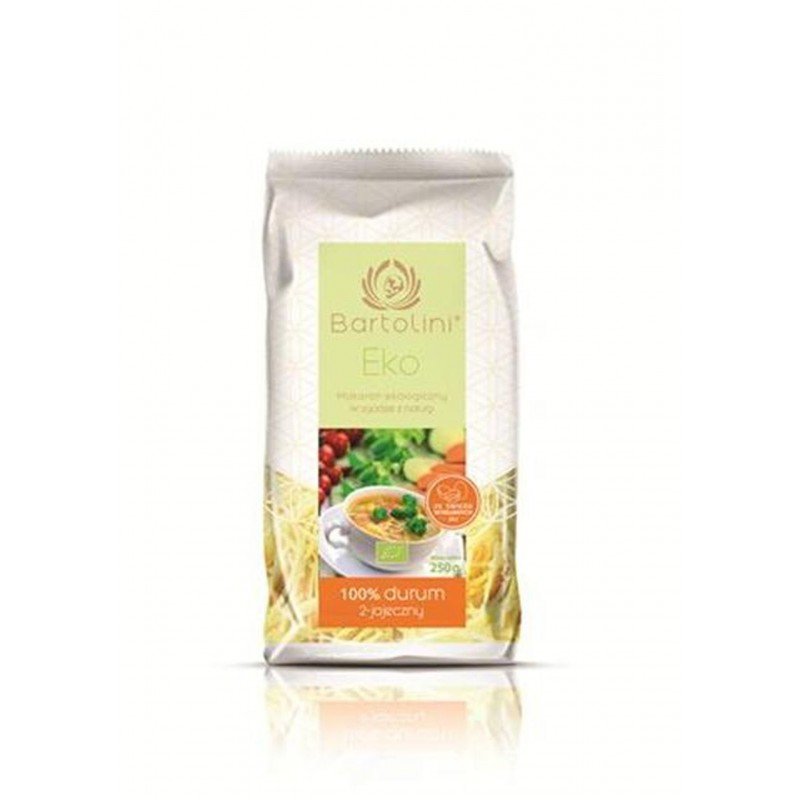 Makaron durum 2-jajeczny krajanka średnia BIO 250 g - BARTOLINI
