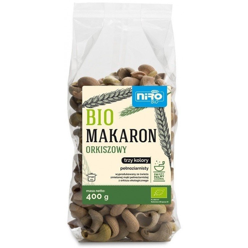 Makaron orkiszowy trzy kolory 400 g BIO - NIRO