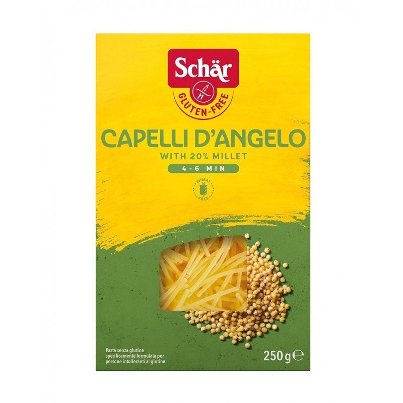 MAKARON (KUKURYDZA - RYŻ - PROSO) NITKI BEZGLUTENOWY 250 g - SCHAR