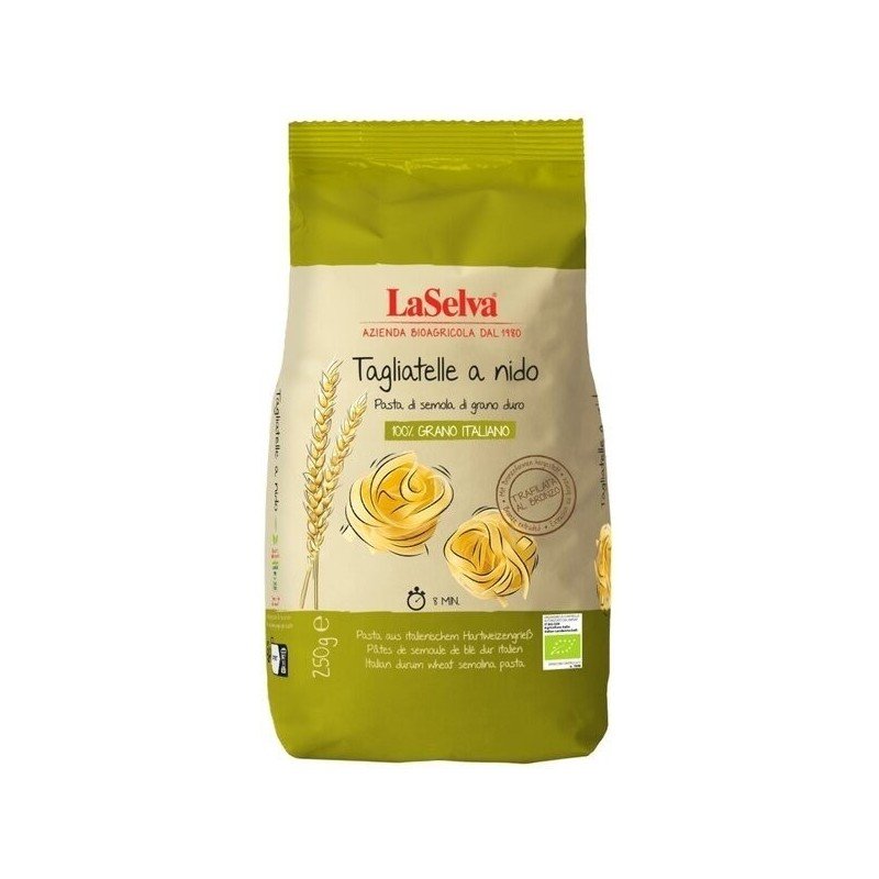 Makaron tagliatelle z pszenicy durum BIO 250 g - LA SELVA