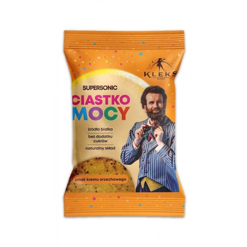 CIASTKO MOCY PROTEINOWE O SMAKU MASŁA ORZECHOWEGO 50 g - SUPERSONIC