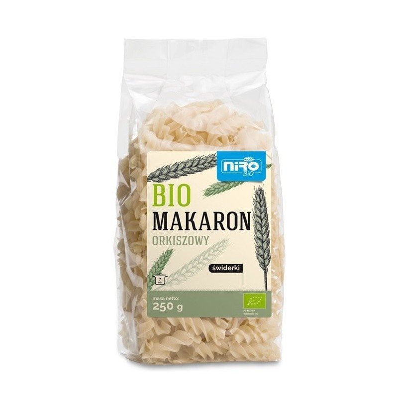 Makron orkiszowy świderki BIO 250 g - NIRO
