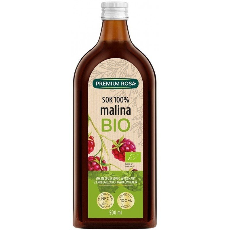Malina sok 100% BIO B/C 500 ml - PREMIUM ROSA