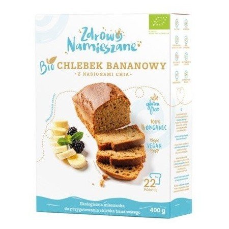 Mieszanka do wypieku chlebka  bananowego  z Chia 400 g - ZDROWO NAMIESZANE