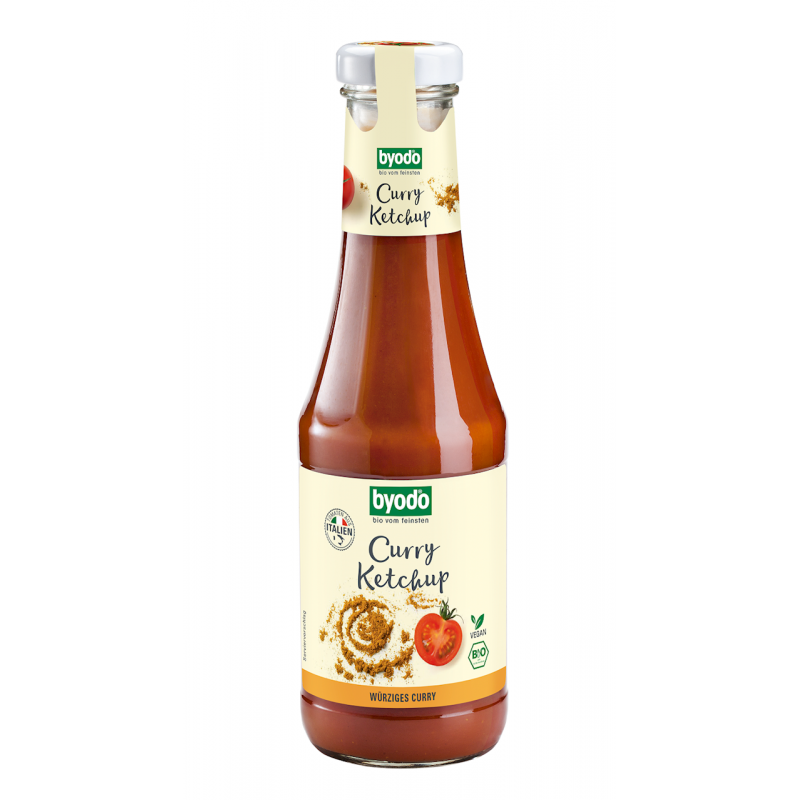 KETCHUP Z CURRY BEZGLUTENOWY BIO 500 ml - BYODO