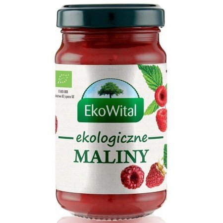 Mus malinowy bez dodatku cukru BIO 250 g - EKOWITAL