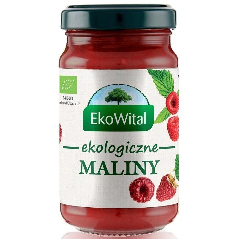 Mus malinowy bez dodatku cukru BIO 250 g - EKOWITAL