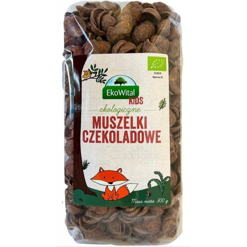 Muszelki czekoladowe BIO 300 g - EKOWITAL