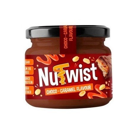 Nutwist - Krem orzechowy o smaku batonika czekoladowo-karmelowego z kawałkami prażonych orzeszków ziemnych 250g - NUTWIST