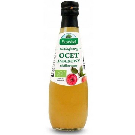Ocet jabłkowy 6% niefiltrowany BIO  300ml - EKOWITAL