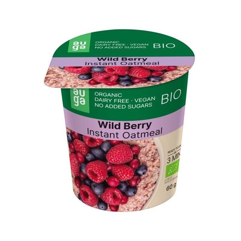 Owsianka z owocami leśnymi pełnoziarnista BIO 60 g - AUGA