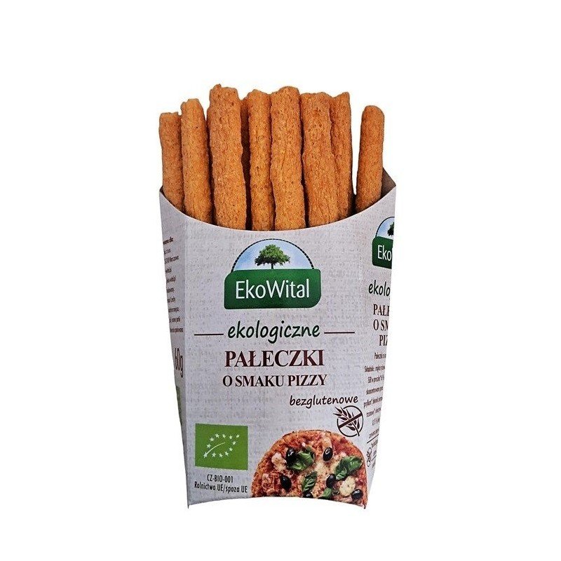 Pałeczki o smaku pizzy BEZGL. BIO 60 g - EKOWITAL