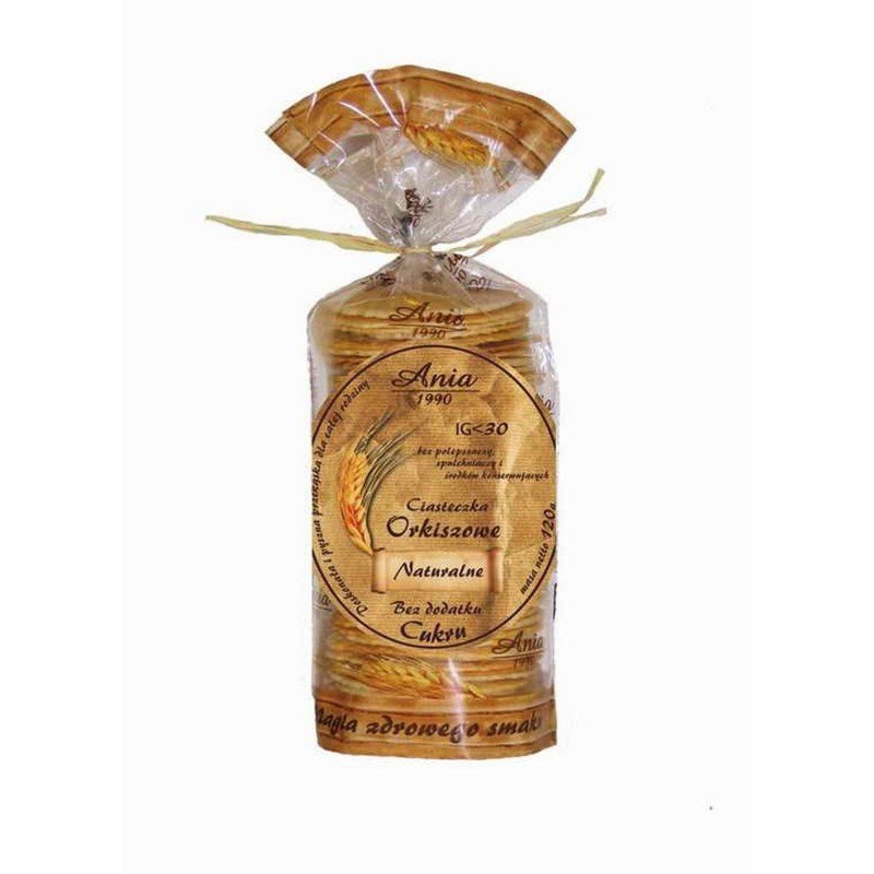 Ciasteczka orkiszowe naturalne B/C 120 g
