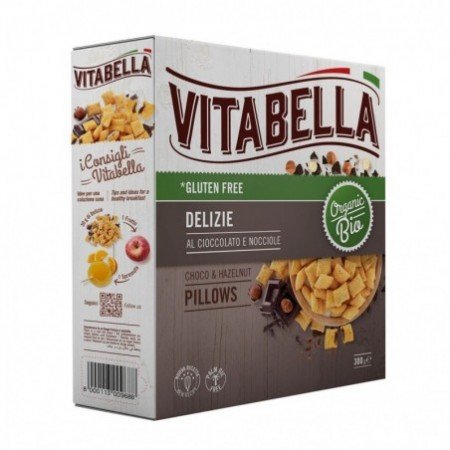 Poduszki owsiane z nadzieniem czekoladowym BEZGL. BIO 300 g - VITABELLA
